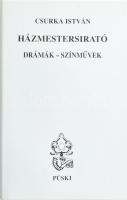 Csurka István: Házmestersirató. Drámák - színművek. Bp., 1999, Püski. Kiadói egészvászon-kötés, kiadói papír védőborítóban. A szerző, Csurka István (1934-2012) dramaturg, politikus, országgyűlési képviselő által DEDIKÁLT példány.