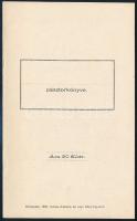 cca 1896 Bp., Pest-Pilis-Solt-Kiskun vármegye pásztorkönyve, kitöltetlen