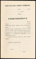 cca 1896 Bp., Pest-Pilis-Solt-Kiskun vármegye pásztorkönyve, kitöltetlen