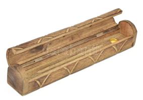 Faragott fa füstölőtartó 31 cm
