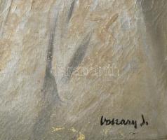 Vaszary J jelzéssel: Női portré. Olaj, vászon. Kissé sérült. Dekoratív, sérült fakeretben. 48x37 cm