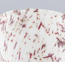 Pettyes váza. Többrétegű huta üveg, kis sérüléssel a lábán 20 cm