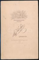 1894 Gyerek karikával, keményhátú fotó Alscher orsovai műterméből, 16,5×10,5 cm