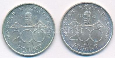 1994. 200Ft Ag "Deák" (2x) T:AU patina Adamo F13.1