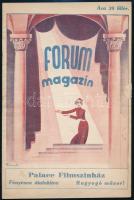 cca 1930-1940 Forum magazin, a Palace Filmszínház műsorújsága, 12p