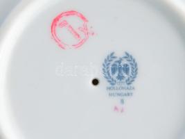 Hollóházi madár mintás szószos tál. Kézzel festett, jelzett, kis kopással 20 cm