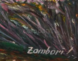 Zombori I jelzéssel: Tavasz. Olaj, farost. 50x70 cm. Fakeretben