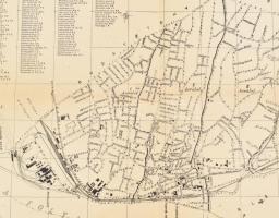 Budafok megyei város általános térképe, kiadja: Sánta György Könyvnyomda, 28×59 cm