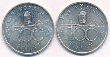 1993. 200Ft Ag "MNB" (2x) T:AU
Adamo F13