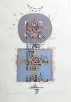 Jávor Piroska (1944-): Ismét elmúlt egy év, 2003. Szitanyomat, merített papír. Jelzett, számozott (1...