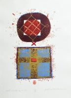 Jávor Piroska (1944-): Ismét elmúlt egy év, 2003. Szitanyomat, merített papír. Jelzett, számozott (1...