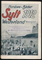 1912 Nordsee-Bäder Sylt Westerland Wenningstedt, utazási ismertető, reklámokkal, 128p