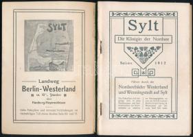 1912 Nordsee-Bäder Sylt Westerland Wenningstedt, utazási ismertető, reklámokkal, 128p