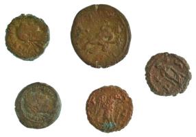 Római Birodalom / Egyiptom ~I-II. század 5db-os bronz érmetétel T:VF,F Roman Empire / Egypt ~1st-2nd century 5pcs bronze coin lot C:VF,F