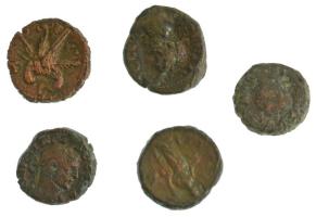 Római Birodalom / Egyiptom ~I-II. század 5db-os bronz érmetétel T:VF,F Roman Empire / Egypt ~1st-2nd century 5pcs bronze coin lot C:VF,F