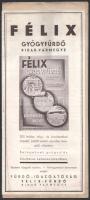 cca 1930 Félix gyógyfürdő, Bihar vármegye utazási prospektus, árlistával