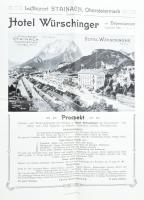 cca 1900 Hotel Würschinger Stainach, Obersteiermark, utazási prospektus