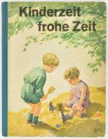 Schubel, Heinz: Kinderzeit, frohe Zeit. Kurze unterhaltsame Geschichten, Märchen und Gedichte fürs erste Lesealter. Stuttgart, 1935, Loewe. Színes és fekete-fehér képekkel gazdagon illusztrált. Kiadói félvászonkötés, borító alján apró sérülésekkel, máskülönben jó állapotban.