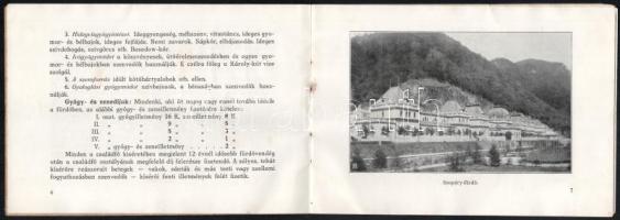 cca 1910 Herkulesfürdő ismertető prospektus, borítólapon dombornyomott angyalos címerrel, 20p