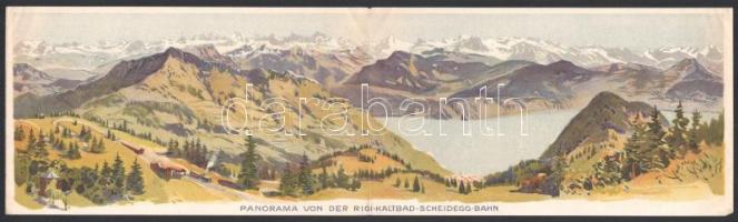 cca 1900 Rigi-Kaltbad Scheidegg Bahn litho utazási prospektus