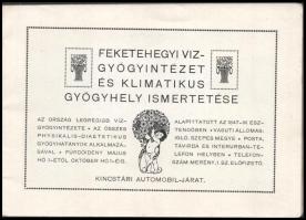 cca 1910 Feketehegy Fürdő - Feketehegyi vízgyógyintézet és klimatikus gyógyhely ismertetése