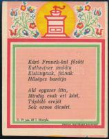 cca 1910-1930 A telhetetlen, litho meselap, Korvin Testvérek kiadása, Franck kávé reklámlap