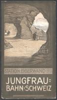 1910-1930 Jungfraubahn Schweiz utazási prospektus