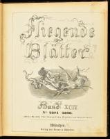 cca 1890 Fliegende Blätter XCIV. N. 2371-2398. München, é.n., Braun & Schneider, 232 p. Gazdagon illusztrált, német nyelvű, humoros kiadvány. Félvászon kötésben, kissé laza kötéssel.