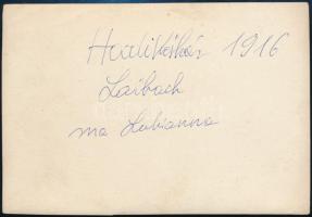 1916 Hadikórház Laibachban (Ljubljana, Szlovénia), hátoldalon feliratozott fotó, szép állapotban, 11...