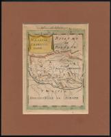 Moldavie - Transilvanie. Moldávia és Erdély színezett rézmetszetű térképe. Alain Manesson Mallet (1630-1706) Description de L'Univers (1683) c. művéből. 12x17 cm Paszpartuban