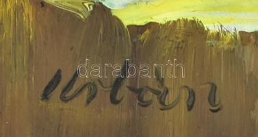 Urbán Gábor (1946-): Csendérlet Olaj, farost, jelzett, dekoratív fakeretben, 40x30cm