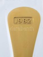 1982 Ezüst(Ag) Georg Jensen dán kiskanál, jelzett, h: 11,5 cm, nettó: 20,3, g Aranyozott, hibátlan