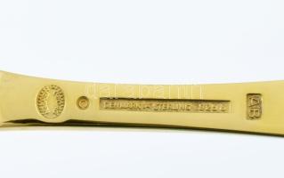 1986 Ezüst(Ag) Georg Jensen dán dísz kanál, jelzett, h: 14 cm, nettó: 43,2, g Aranyozott, hibátlan