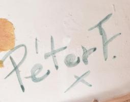 Péter Ferenc kerámia kínáló mázas kerámia, jelzett, hibátlan 18x20cm