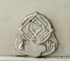 Régi asztali mérleg 35 cm, súlyokkal