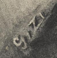 Gizi jelzéssel: Férfi portré. Szén, papír, paszpartuban. 34x26,5 cm