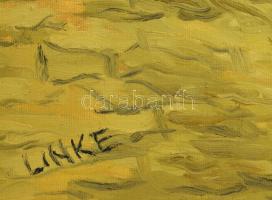 Linke jelzéssel: Virág csendélet, Olaj, vászon 75x50 cm