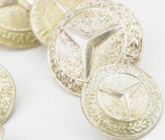 Mercedes Benz Magyarország 10+5 db ezüst gomb. Feliratos 40 g