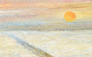 Korcsog Sándor: Téli táj (1990-es évek) 
olaj, vászon Jelzett. ,keretben, 26x37 cm