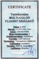 2 drágakő: achát, fluorit tanúsítvánnyal 1,5 cm