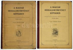 Vende Ernő: A magyar irodalomtörténet képekben I-II. rész. Összeállította és magyarázó szöveggel ellátta - -. Átnézte: Beöthy Zsolt. Bp., 1905, Athenaeum. 3 sztl. lev., 68 lev. , 2 sztl. lev., 54 lev. Gazdagon illusztrált. Szemléltető képek a magyar irodalomtörténethez. Kiadói félvászon kötésben. Jó állapot minimális foltok