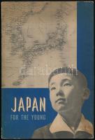 Japan for the Young. Tokyo, 1937, Board of Tourist Industry - Japanese Government Railways. Egészoldalas, fekete-fehér fotókkal illusztrálva. Térkép-melléklettel. Angol nyelven. Kiadói papírkötés, a borítón kisebb folttal, belül jó állapotban.