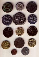 Érdekes hamisítvány/fantáziaveret tétel 14klf db ókortól középkorig