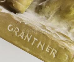 Grantner Jenő (1907-1983): Toldi. Festett terrakotta, jelzett, hibátlan, m:36 cm