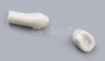 ENS porcelán lovak szobor. Kézzel festett, jelzett, sérült, törött láb, 37x24 cm