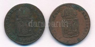 1816A 1kr Cu + 1816G 1kr Cu T:VF,F Huszár: 2060., Unger III.: 1406.c