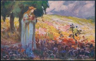 1917 Tábori posta képeslap / Field postcard "S. M. Dampfer Valona"