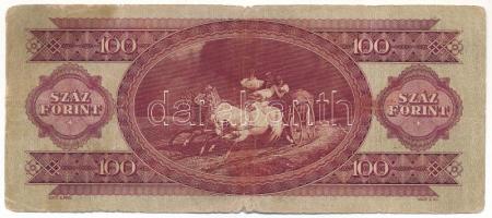1947. 100Ft "B 332 022662" T:VG kis anyaghiány, szakadás
Adamo F27