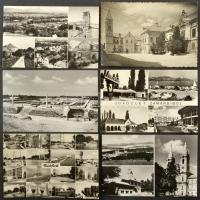 Kb. 100 db MODERN fekete-fehér magyar város képeslap / Cca. 100 modern black and white Hungarian town-view postcards