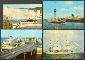 30 db MODERN hajós képeslap kikötőkkel / 30 modern ship motive postcards with ports